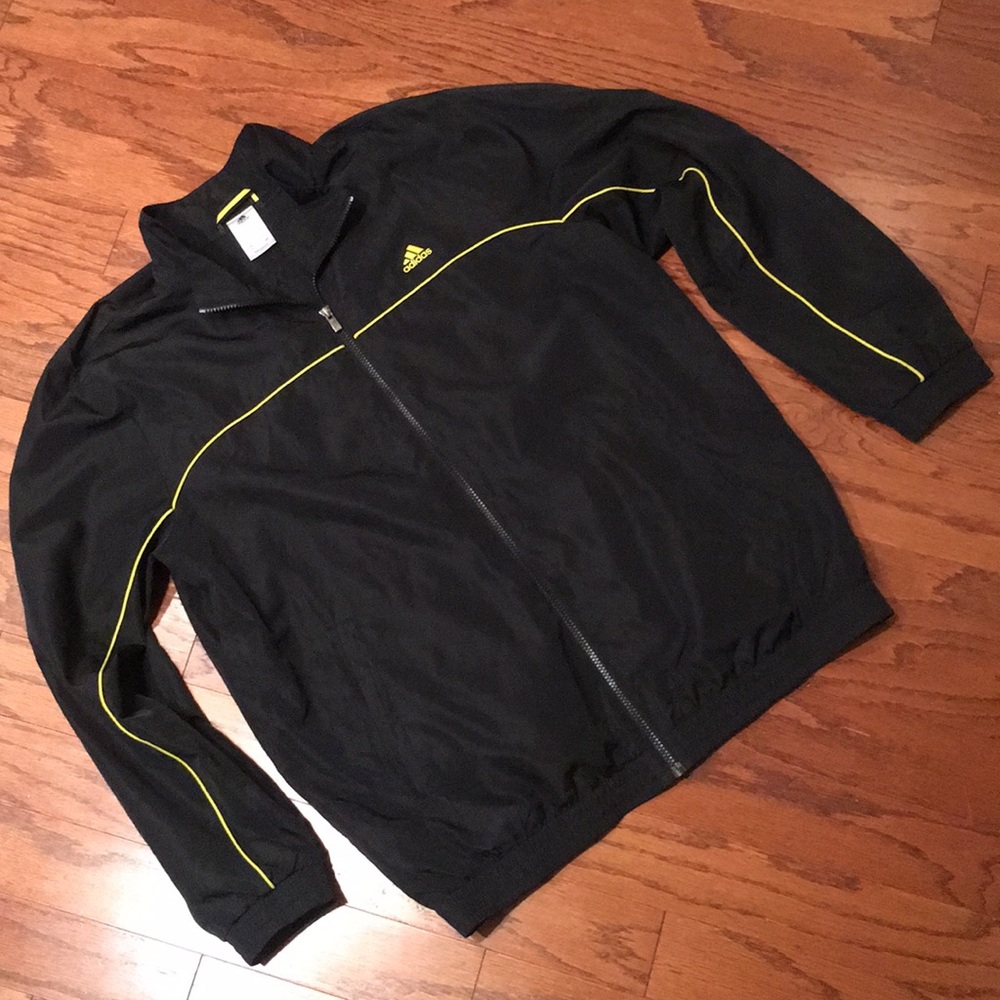 Adidas Black Gold Windbreaker Steelers Size Lg ✅